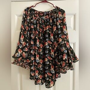 CHAPS 2x Floral Bell Sleeve Blouse